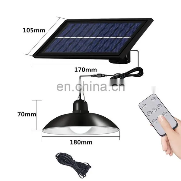 Factory Wholesale Solar Pendant Light Solar Lamp With Remote Warm White Lighting