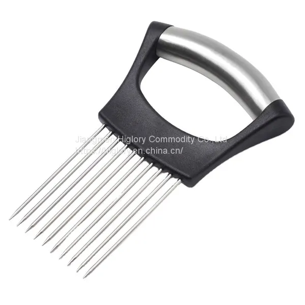 Amazon Kitchen Gadgets Onion Slicer Needle Vegetable Slicer Tomato Cutter Onion Holder photo-2
