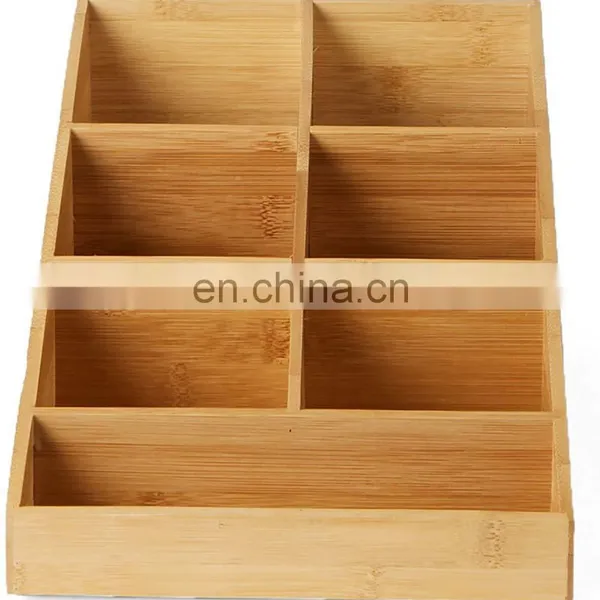 Bamboo Coffee Capsule Storage Box Disposable Paper Cup Storage Rack Tea Sugar Bag Finishing Box Home Storage & Organization photo-4