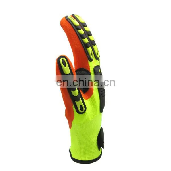 Sandy Nitrile Oilfield Mechanic Cut Resistant Anti Vibration TPR Anti Impact Protective Work Safety Gloves photo-5