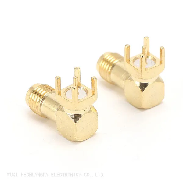 SMA KWE RF Adapter Female/male Jack Connector Right Angle Solder Type Antenna CONNECTOR PCB Mount 14.5MM photo-2