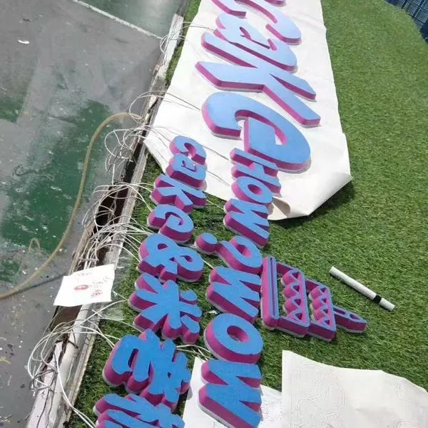 Acrylic Luminous Words Mini Words Resin Outdoor Advertising Back Luminous Stainless Steel Advertising photo-2