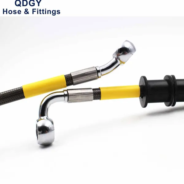 High Quality DOT SAE J1401 Approved Stainless Steel Braided Brake Banjo End Fittings PTFE Motorcycle UTV ATV Brake Hose Line photo-3