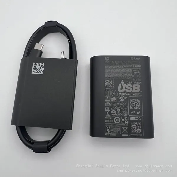HP 65W USB-C Original Laptop Charger - Detachable Design With Dual USB-C Cable photo-4