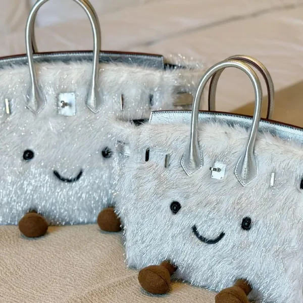 New Niche Design Jlly Cat Doll Bag Knock Cute Plush Platinum Bag Bk Elf Handbag photo-5