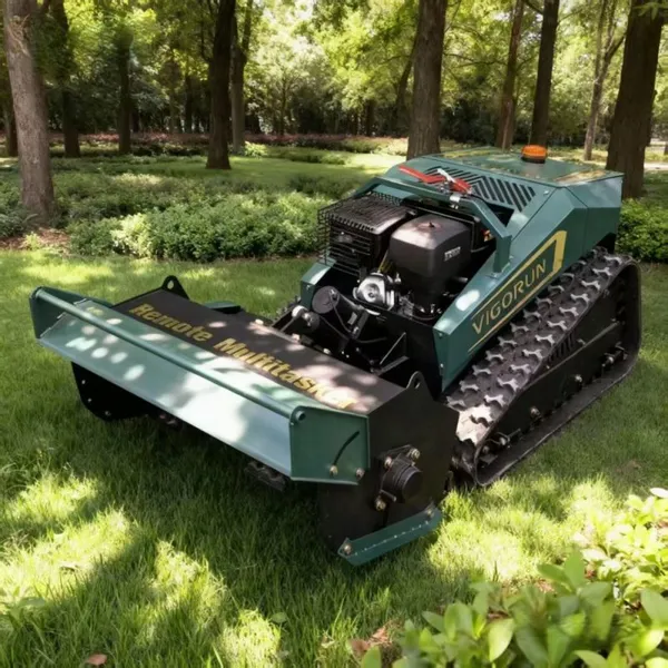 Vigorun Green Remote Control Hammer Flail Mower Servo Control 800mm Working Width Robot Mower Factory photo-2