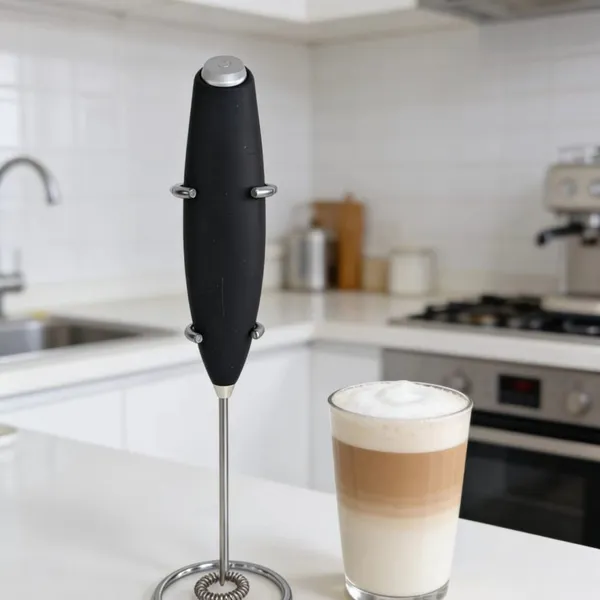 Handheld Milk Frother Battery Operated Electric Coffee Foam Maker Portable Mini Blender for Cappuccino Latte