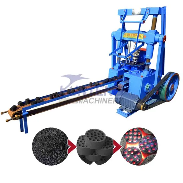 Automatic cow manure charcoal forming machine hexagonal charcoal making machine EPC