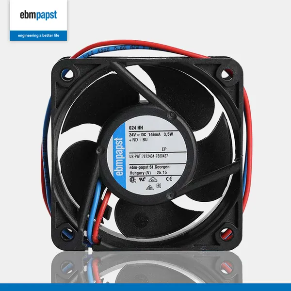 Originial Ebmpapst 624HH DC Axial Compact Fan 24V 3.6W 8200RPM 56m³/h Cooling Blower for Electric Communication DATA CENTER