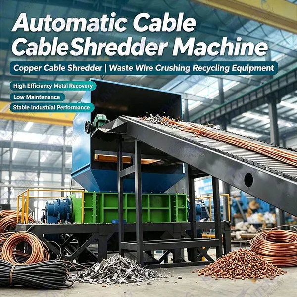 Automatic Cable Leaf shredder Machine Copper Cable shredder Machine Waste Wire Metal Crushing Recycling Equipment EPC
