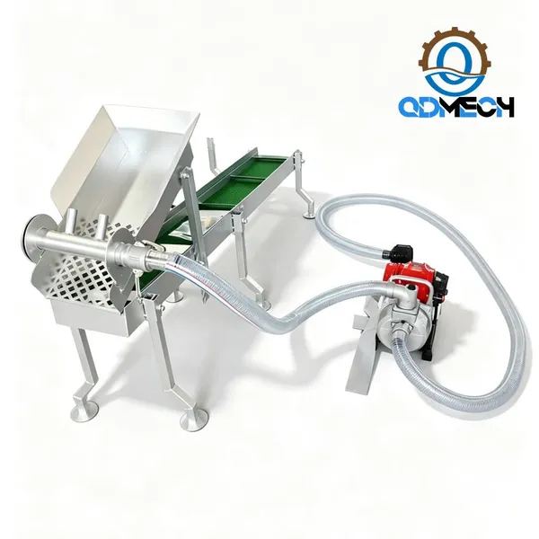 Mo-Qdmech Gold Sluice Box 2 Inch 3HP Gasoline Gold Panning Machine Mo804 Stainless Steel Gold Washing Equipment