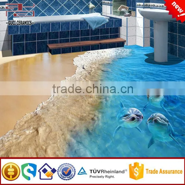 Bathroom Seaworld Picture Porcelain Wall and Floor 3d Tile Most Popular photo-2