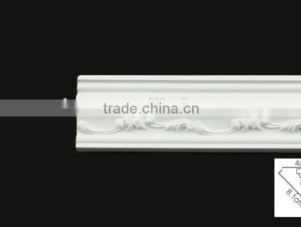 European- Style Architectural Decorative PU Carving Cornice Mouldings