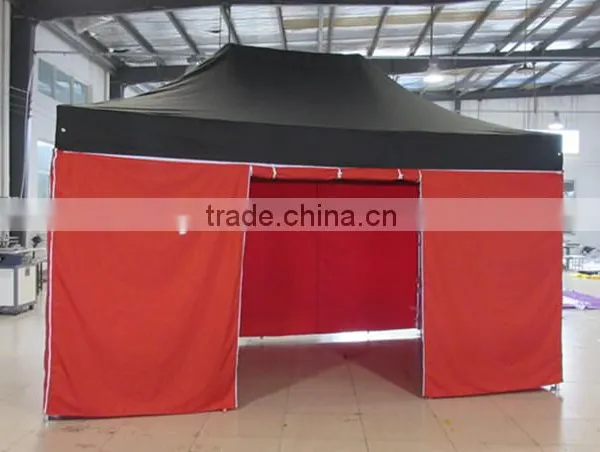 3m X4.5m Small Hexagon Folding Gazebo With Window and Door Walls photo-3