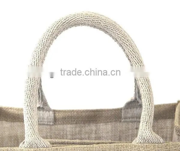 2016 Medium Jute Shopper 40cm Cotton Padded Handles photo-3