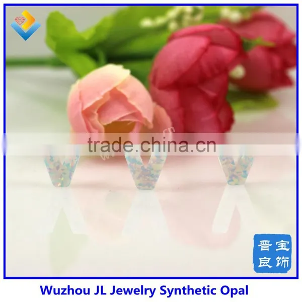 Fire White Op17 Letter W Pendant With Synthetic Opal Pendant/charm for Making Jewelry photo-4