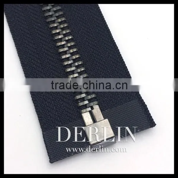 7# Shiny Hang Plated Polished Open End Metal Zipper photo-2