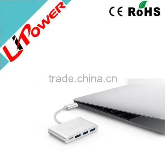 New Design Aluminum Usb 3.1 Charge Type C Hub photo-6