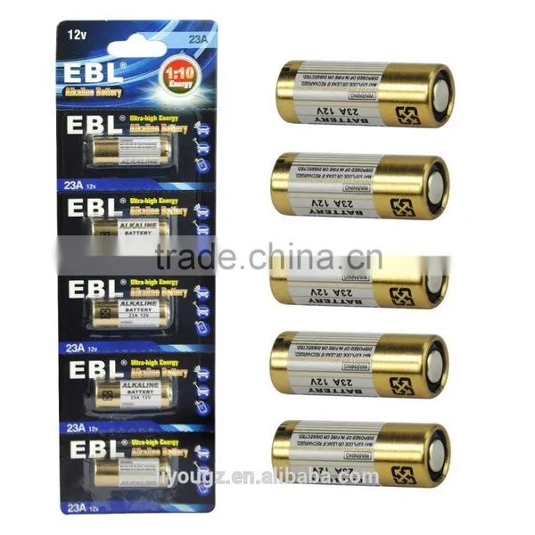 Wholesale New-5-pieces-12V-23A-A23-23GA-GP23A-L1028-V23-23AE-MN21-Alkaline-Button-battery