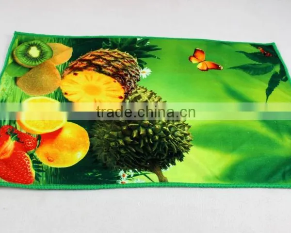 Manufacturer Custom Transfer Printed Kitchen Towel Microfiber photo-3