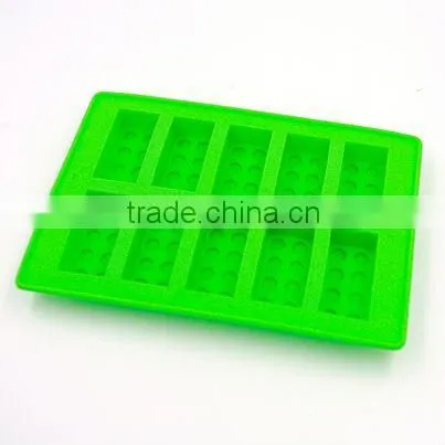 Rubber Ice Cube Mould Ice Tray Brick Shape Ice Blocks 10 Slots Ice Cream Tubs Fandont Chocolate Mold Bar Party Frozen Drink 1PC photo-3