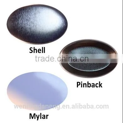 32*40mm/43*67mm Oval Tin Blank Button Pin