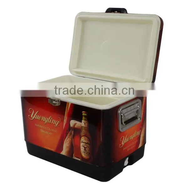 2016 New Collection 54QT/51L Portable Wholesale Insulated Metal Beer Ice Cooler Outdoor Cubic Cooler Box photo-3