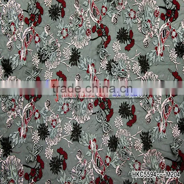 2016 Hot Selling Product High Quality Embroidery Latest Fashion Element Polyester Fabric photo-4