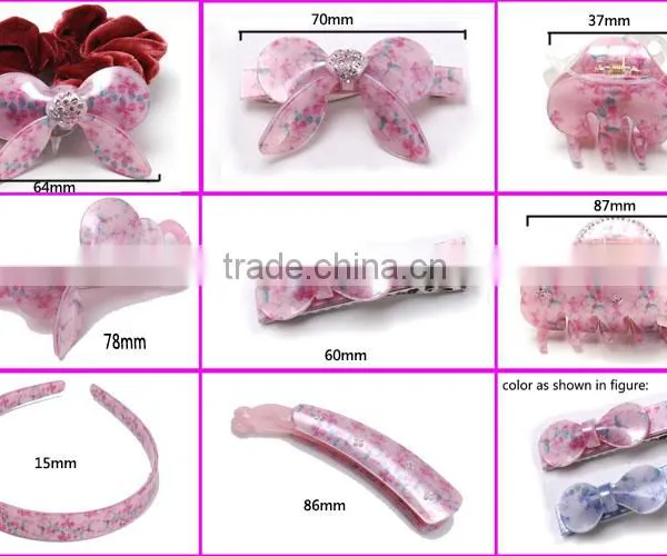 Jewelry Hair Accessory Set, Rhine Stone Luxury Flower Hair Clip Set for Women, Fancy Hair Barrettes Wholesale in China