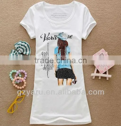 Ladies t Shirt Printed Plain Blank t Shirt Women