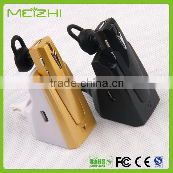 2014 New Invisible Mini Wireless Bluetooth Earphone Headsets Gold and Black