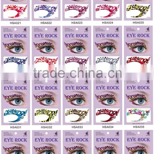 2016 Best Seller Eco-friendly High Quality Temporary Eye Tattoo Stickers
