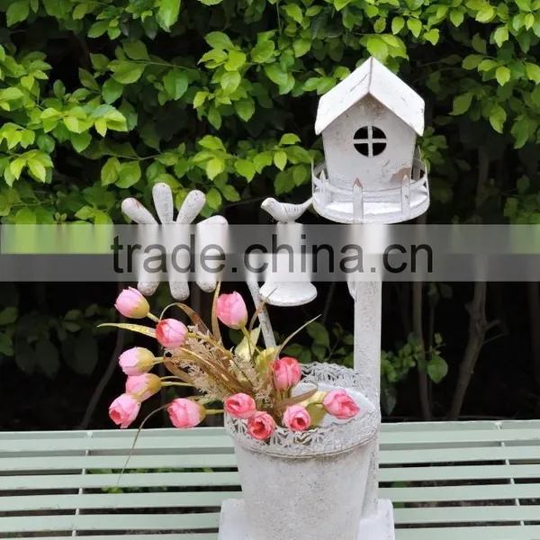 Mkono Self Watering Planter Watering Plant Pots Wrought Iron Home Decor Flower Pots photo-3