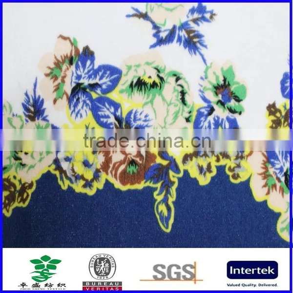 Spandex Polyester Printed Velvet Fabric photo-3