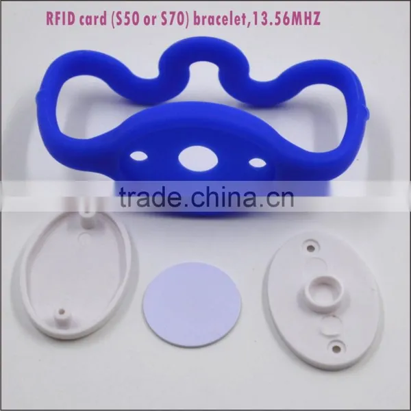 Newest Fashion Silicone Wristband RFID ID Bracelet for Access Control photo-3