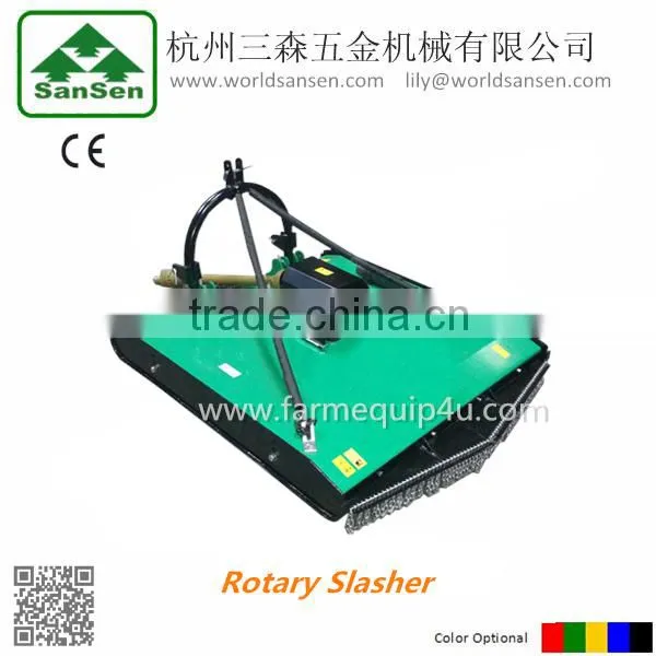 CE Tractor Mounted 3 Point Rotary Slasher Mower PTO Shaft Driven With Slip Clutch and Rear Wheel photo-2