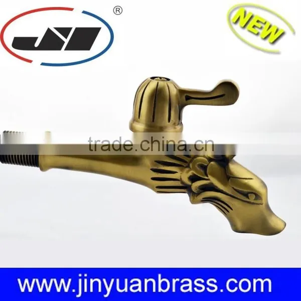Antique Brass Tap Garden Water Tap Type Faucet Copper Brass Bibcock photo-3