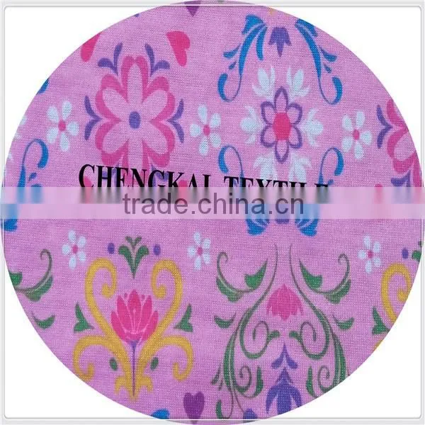 Wholesale Delicate Print Spun Polyester Fabric Used Clothing