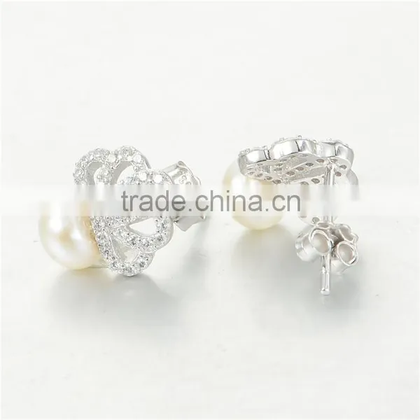 Freshwater Pearl Jewelry,Latest Design of Pearl Earrings for Women FE279 photo-3