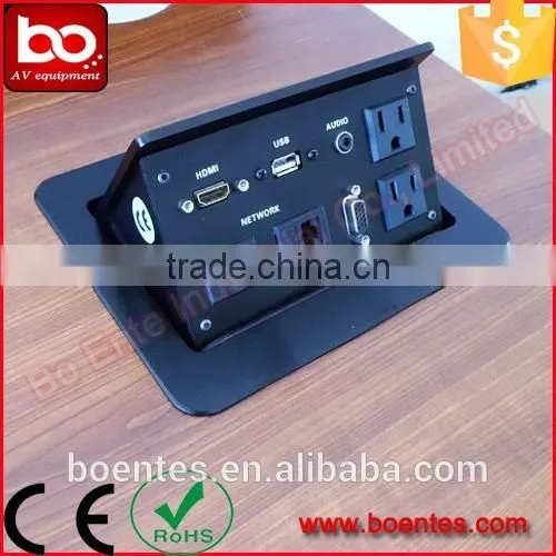 Conference Furniture Tabletop Pop Up Socket With 2-LAN+VGAt COM Function photo-2