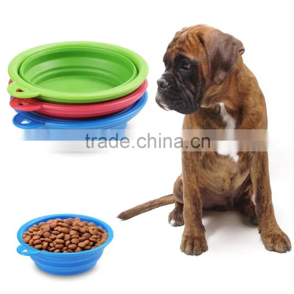 Collapsible Silicone Pet Bowl Dog Food Feeder photo-3