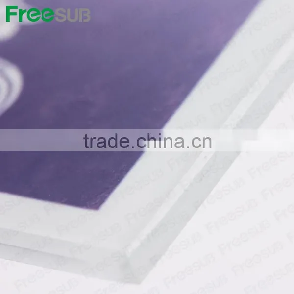 Customed Logo Printing L100*H100*W4mm Square Coaster Sublimation Toughened Blank Glass Photo Coaster photo-6