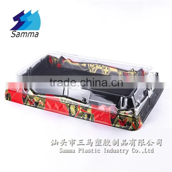 KW-0012FG-R Restangular Disposable Plastic Sushi Box photo-2