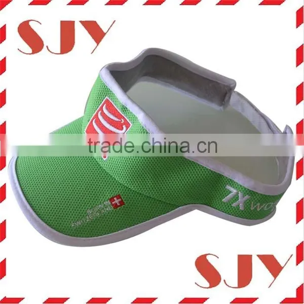 100%polyester White Piping Custom Design Vintage Visor Cap photo-2
