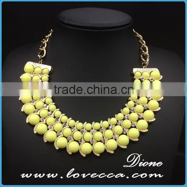 New Fashion Rhinestone Exaggerate White Tassel Bead Necklace Chain photo-5