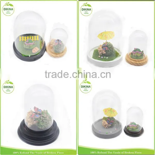 TALL Glass Bell Cloche Plant Display ~ Geometric Glass Terrarium Dome Cake Jar