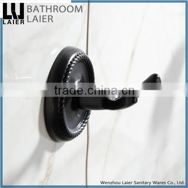 Customized Direct Marketing Factory Zinc Alloy ORB Finishing Bathroom Sanitary Items Wall Mounted Robe Hook photo-4