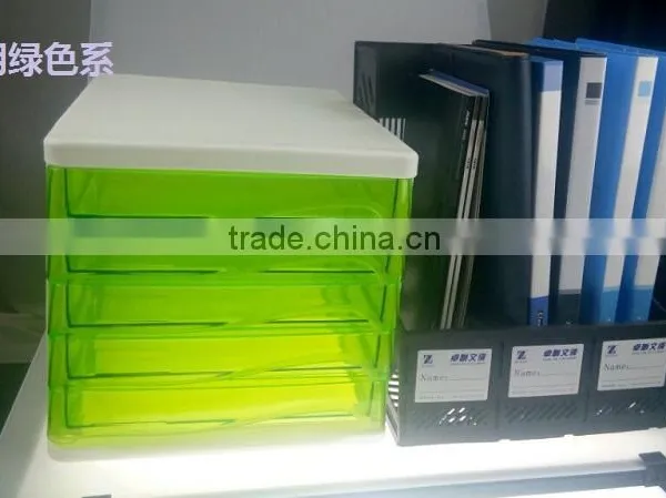 Light Green Plastic Box for Put Office File Plastic Production photo-3