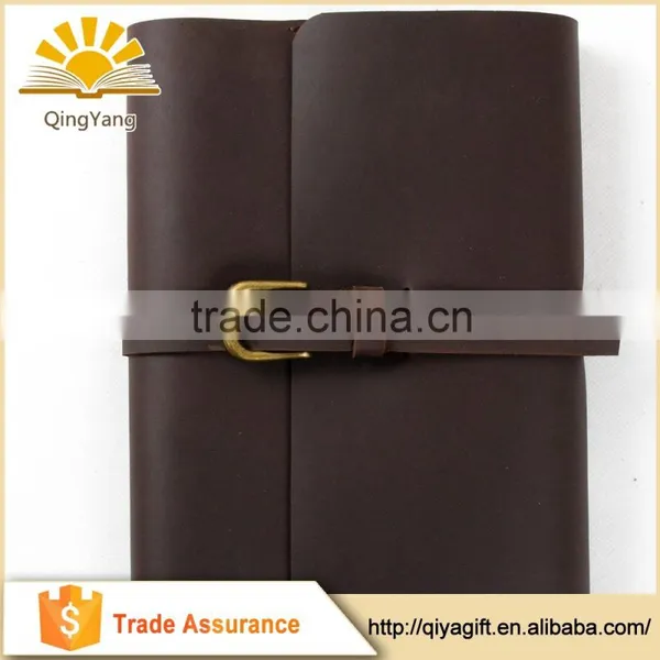 Top Quality Refillable Genuine Leather Notebook With Pen Loop photo-6