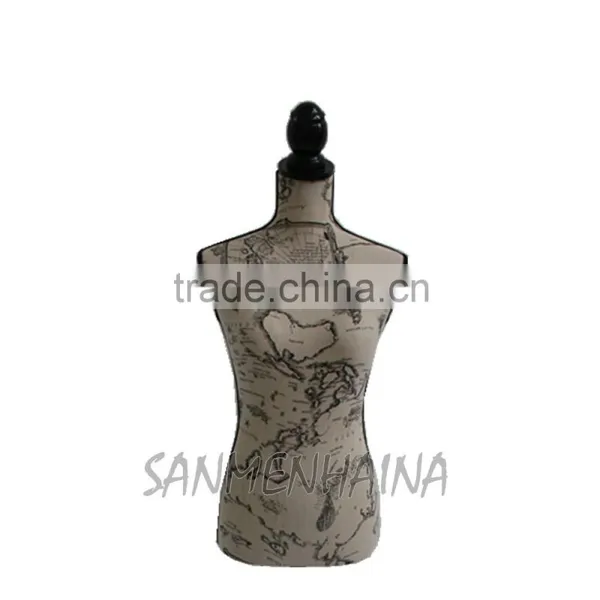Map Printing Elastic Fabric Female Mannequin